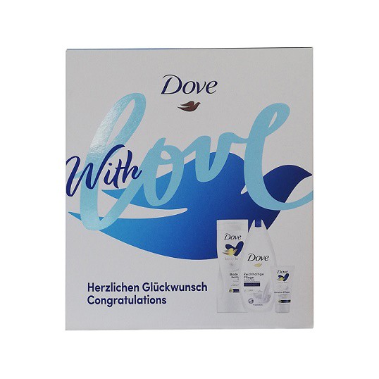 Kazeta Dove With Love spg+mléko+krém ruc | Kosmetické a dentální výrobky - Dámská kosmetika - Dárkové kazety